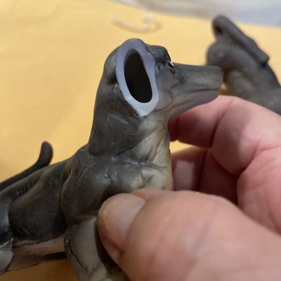 3 Vintage MSR Imports Dachshund Weiner Dog 4" Porcelain Ceramic Figurines - Picture 3 of 8